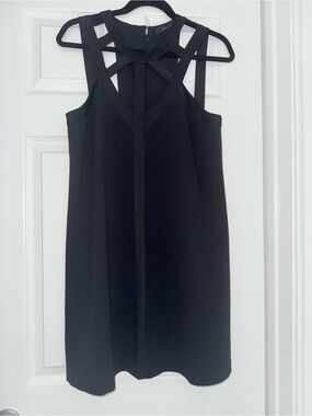 BCBGMaxAzria Black Strappy-Back Dress